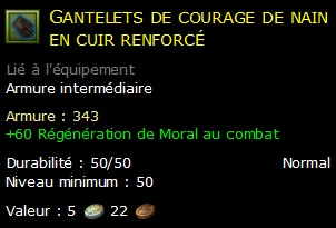 Gantelets de courage de nain en cuir renforcé