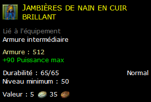 Jambières de nain en cuir brillant