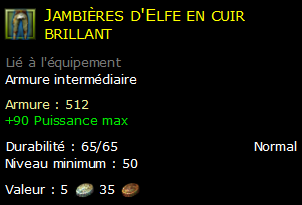 Jambières d'Elfe en cuir brillant