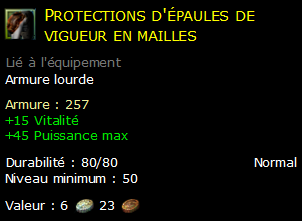 Protections d'épaules de vigueur en mailles