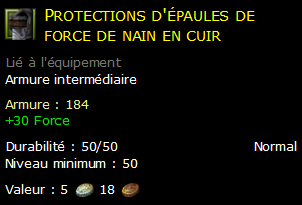 Protections d'épaules de force de nain en cuir