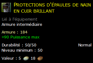 Protections d'épaules de nain en cuir brillant