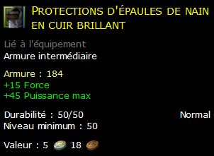 Protections d'épaules de nain en cuir brillant