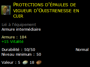 Protections d'épaules de vigueur d'Ouistrenesse en cuir