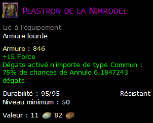 Plastron de la Nimrodel