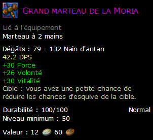 Grand marteau de la Moria