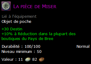 La pièce de Miser