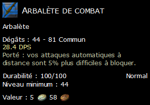 Arbalète de combat