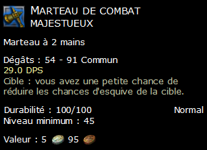 Marteau de combat majestueux