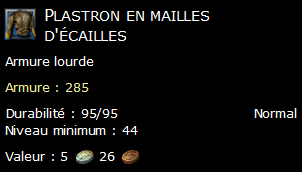 Plastron en mailles d'écailles