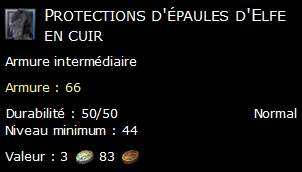 Protections d'épaules d'Elfe en cuir