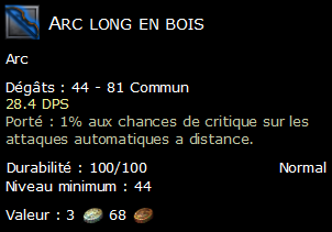 Arc long en bois