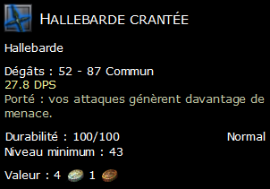 Hallebarde crantée