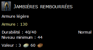 Jambières rembourrées