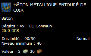 Bâton métallique entouré de cuir