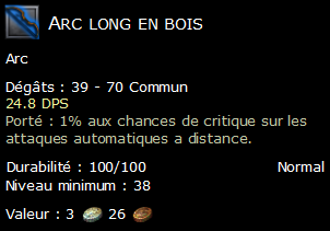 Arc long en bois