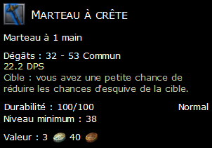 Marteau à crête