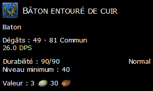 Bâton entouré de cuir