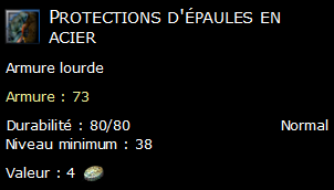 Protections d'épaules en acier