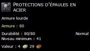 Protections d'épaules en acier