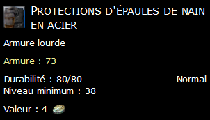 Protections d'épaules de nain en acier