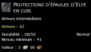 Protections d'épaules d'Elfe en cuir