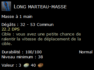 Long marteau-masse