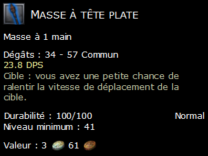 Masse à tête plate