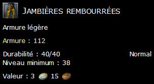 Jambières rembourrées