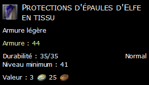 Protections d'épaules d'Elfe en tissu