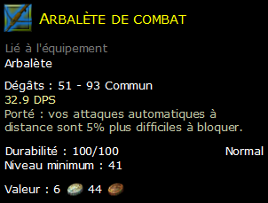 Arbalète de combat