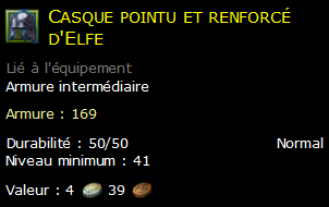 Casque pointu et renforcé d'Elfe