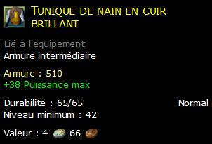 Tunique de nain en cuir brillant