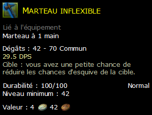 Marteau inflexible