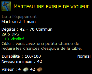 Marteau inflexible de vigueur