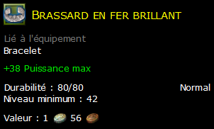 Brassard en fer brillant