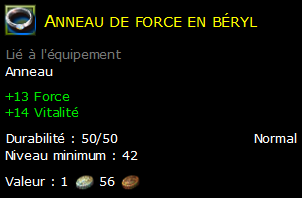 Anneau de force en béryl