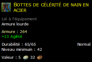 Bottes de célérité de nain en acier