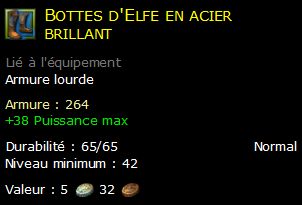 Bottes d'Elfe en acier brillant