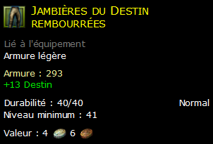 Jambières du Destin rembourrées