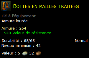 Bottes en mailles traitées