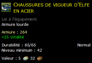 Chaussures de vigueur d'Elfe en acier