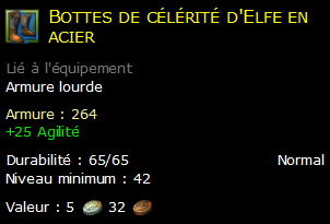 Bottes de célérité d'Elfe en acier