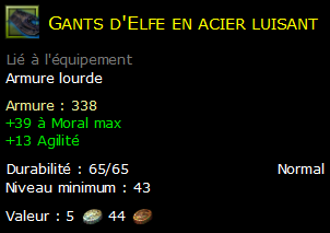 Gants d'Elfe en acier luisant