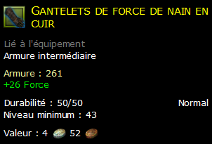 Gantelets de force de nain en cuir