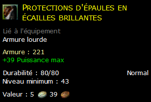 Protections d'épaules en écailles brillantes