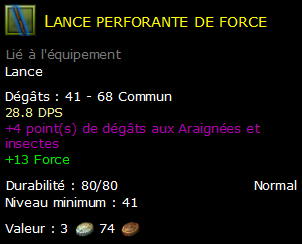 Lance perforante de force