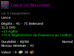 Lance du Beleriand