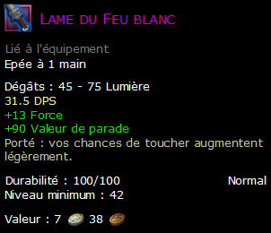 Lame du Feu blanc