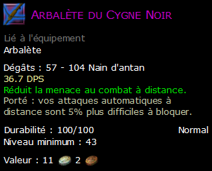 Arbalète du Cygne Noir